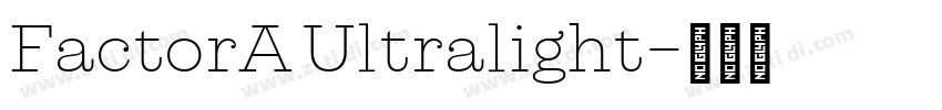 FactorA Ultralight字体转换